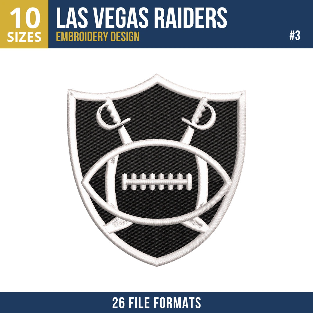 Las Vegas Raiders Embroidery Bundle 7 Designs NFL