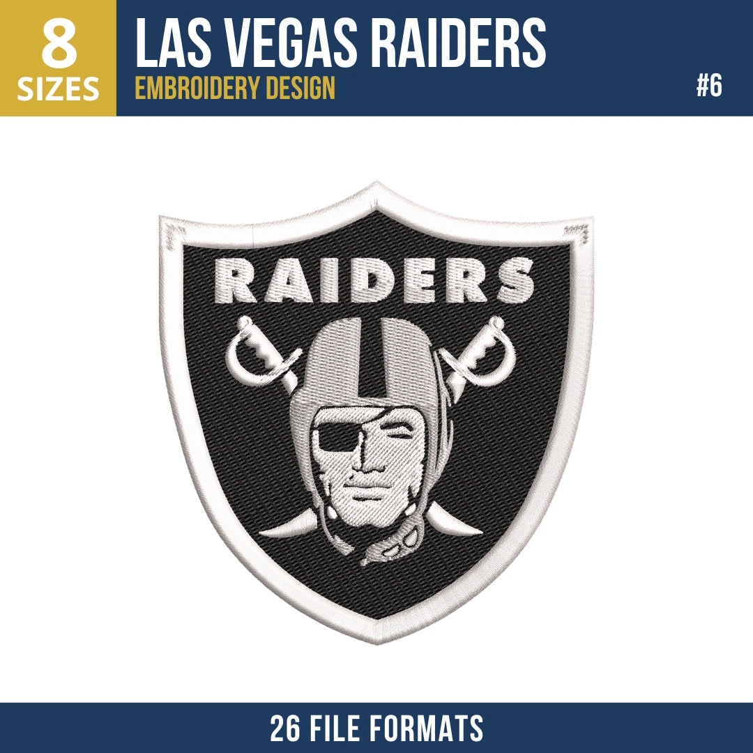 Las Vegas Raiders Embroidery Bundle 7 Designs NFL