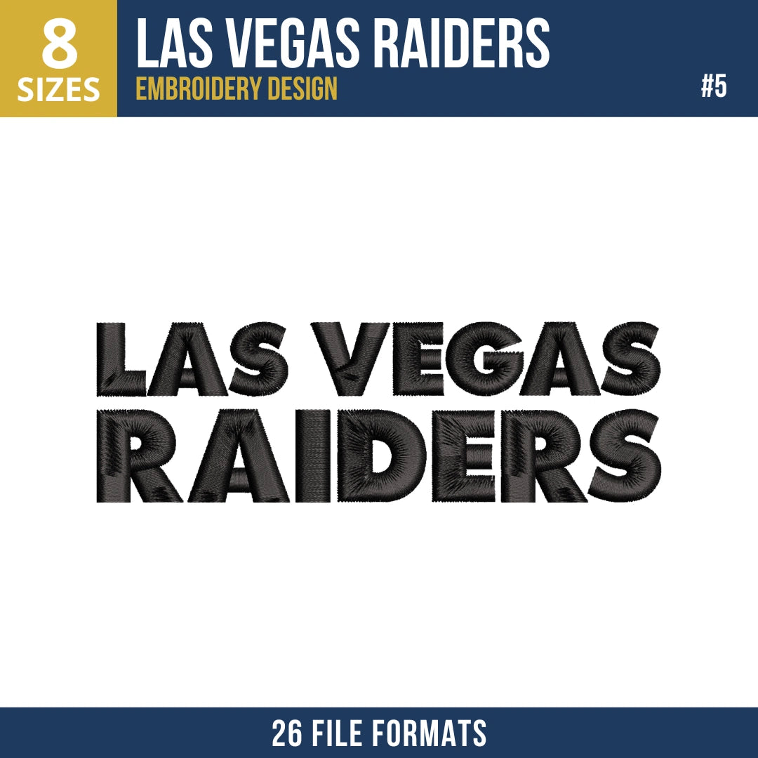 Las Vegas Raiders Embroidery Bundle 7 Designs NFL