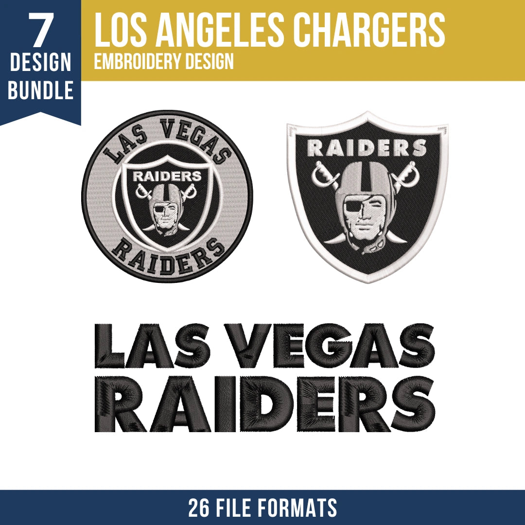 Las Vegas Raiders Embroidery Bundle 7 Designs NFL