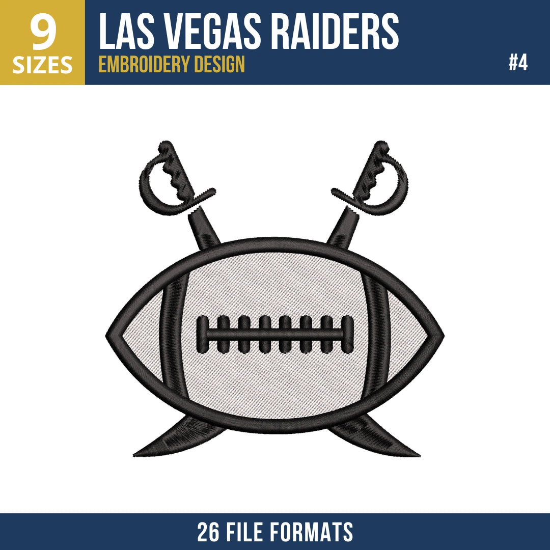 Las Vegas Raiders Embroidery Bundle 7 Designs NFL