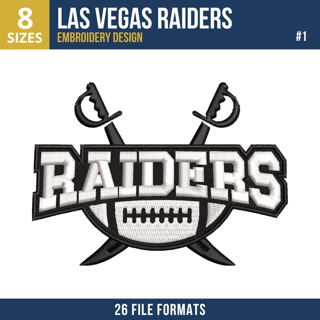 Las Vegas Raiders Embroidery Bundle 7 Designs NFL