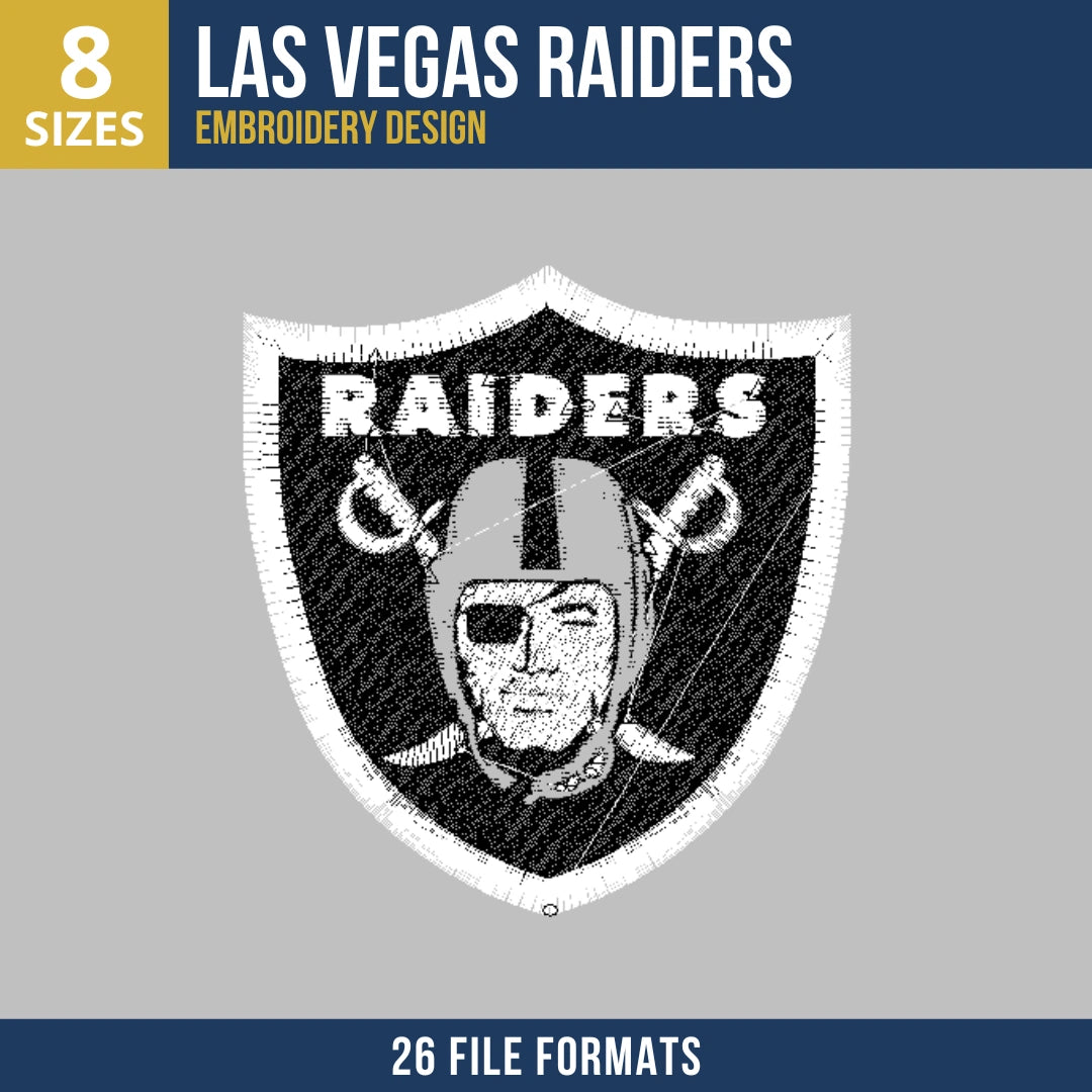 Las Vegas Raiders Primary Shield Logo Embroidery Design