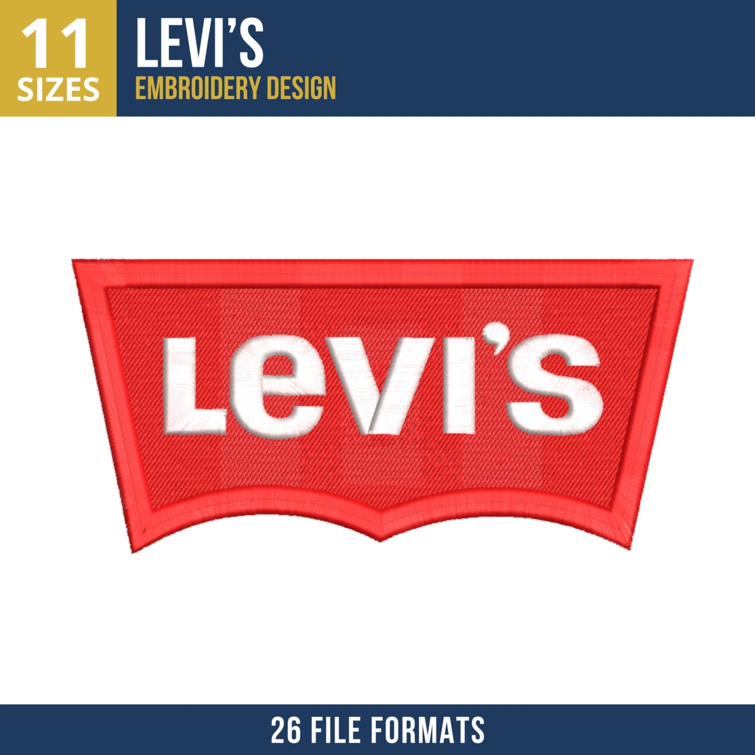 Levi's Batwing Tab Embroidery Design