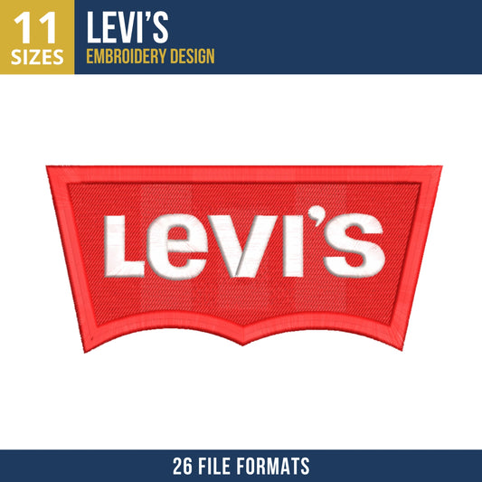 Levi's Batwing Tab Embroidery Design