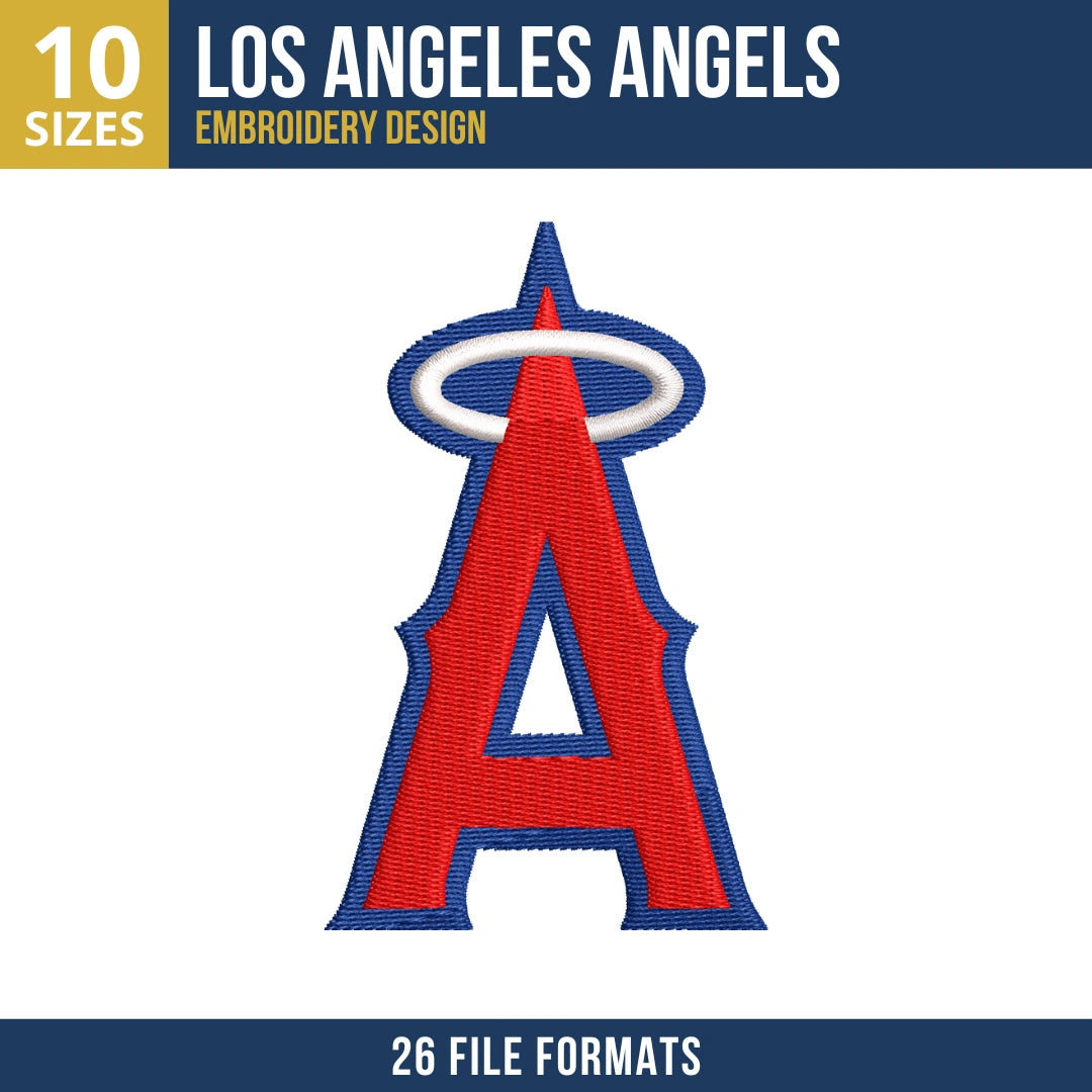 Los Angeles Angels Logo Embroidery Design
