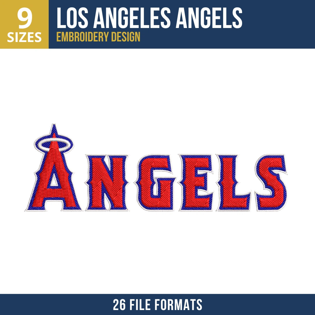Los Angeles Angels Wordmark Embroidery Design