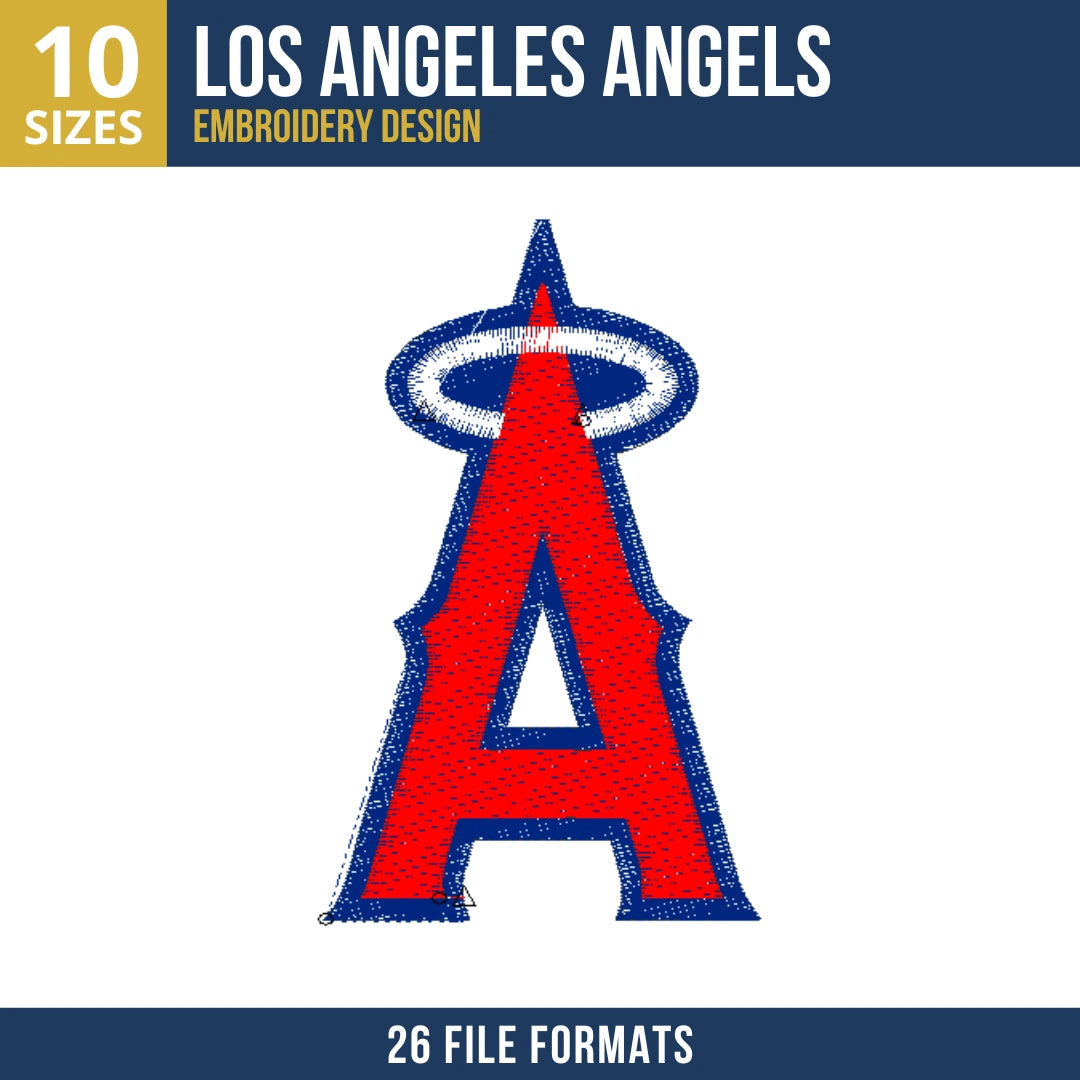 Los Angeles Angels Logo Embroidery Design