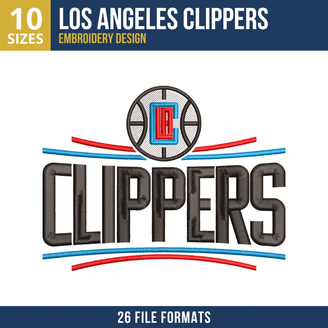 Los Angeles Clippers Icon Embroidery Design