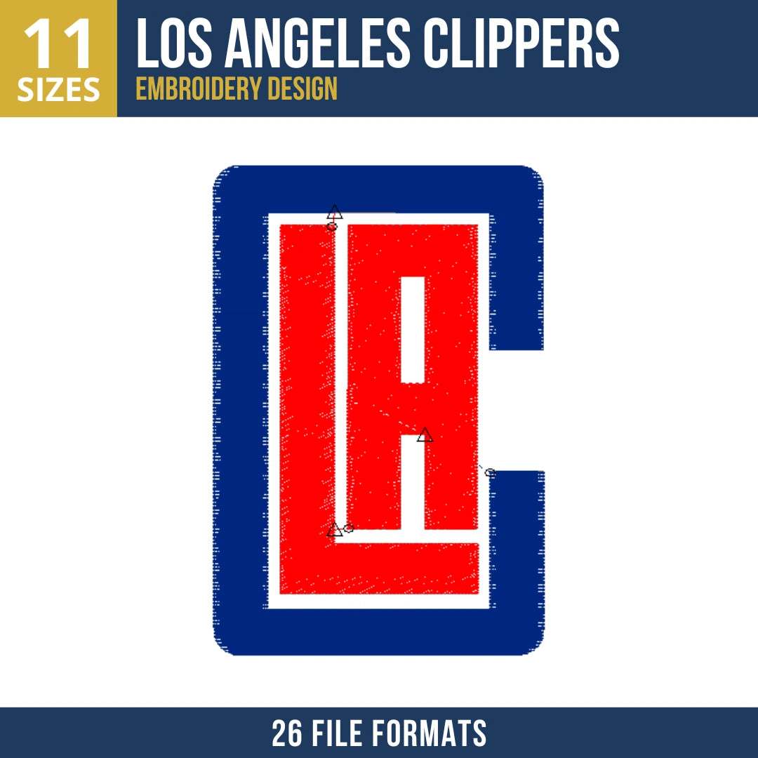 Los Angeles Clippers Monogram Embroidery Design