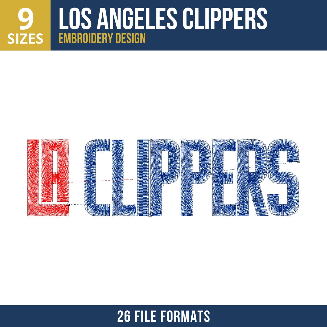 Los Angeles Clippers LA Embroidery Design