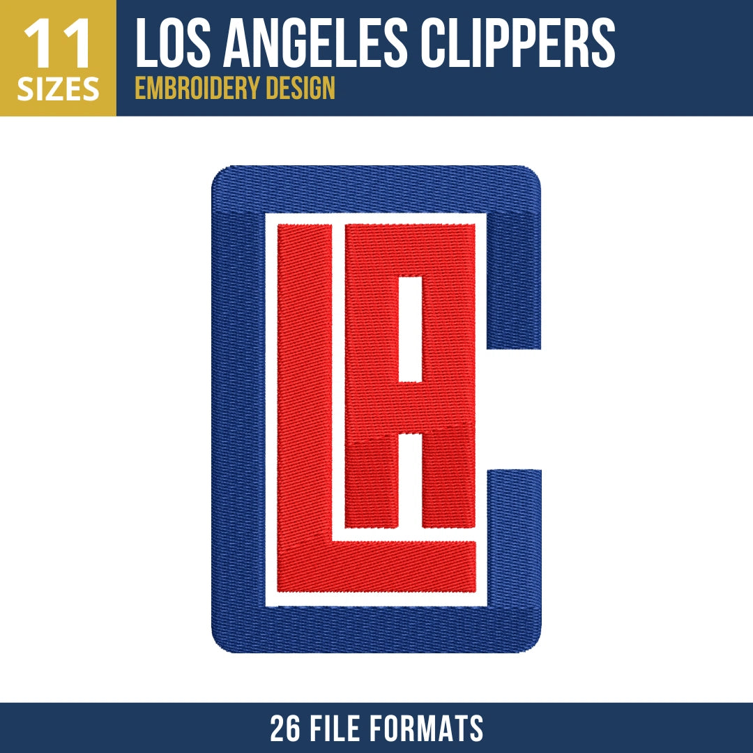 Los Angeles Clippers Monogram Embroidery Design