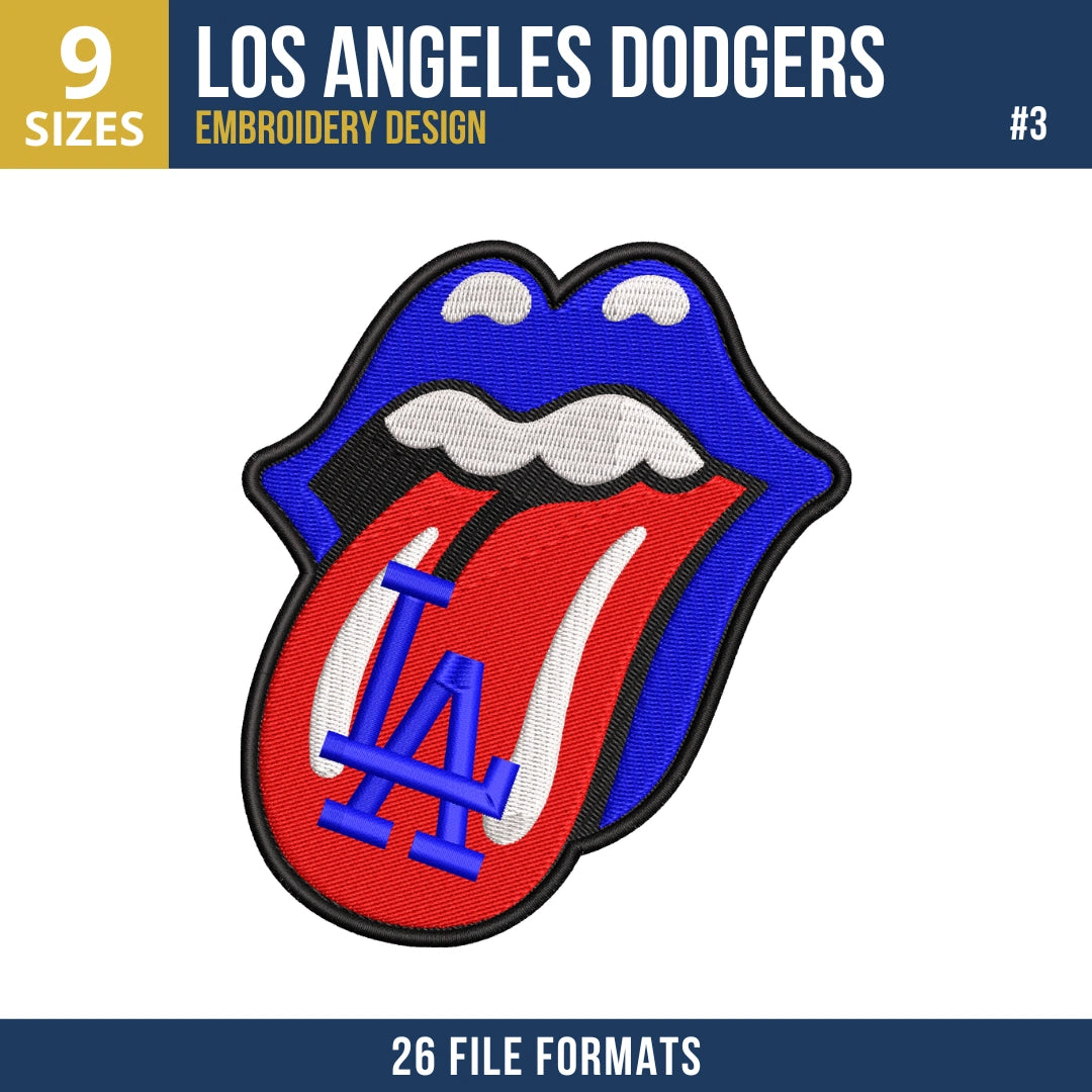 Los Angeles Dodgers Embroidery Bundle – 9 Designs, 26 Formats