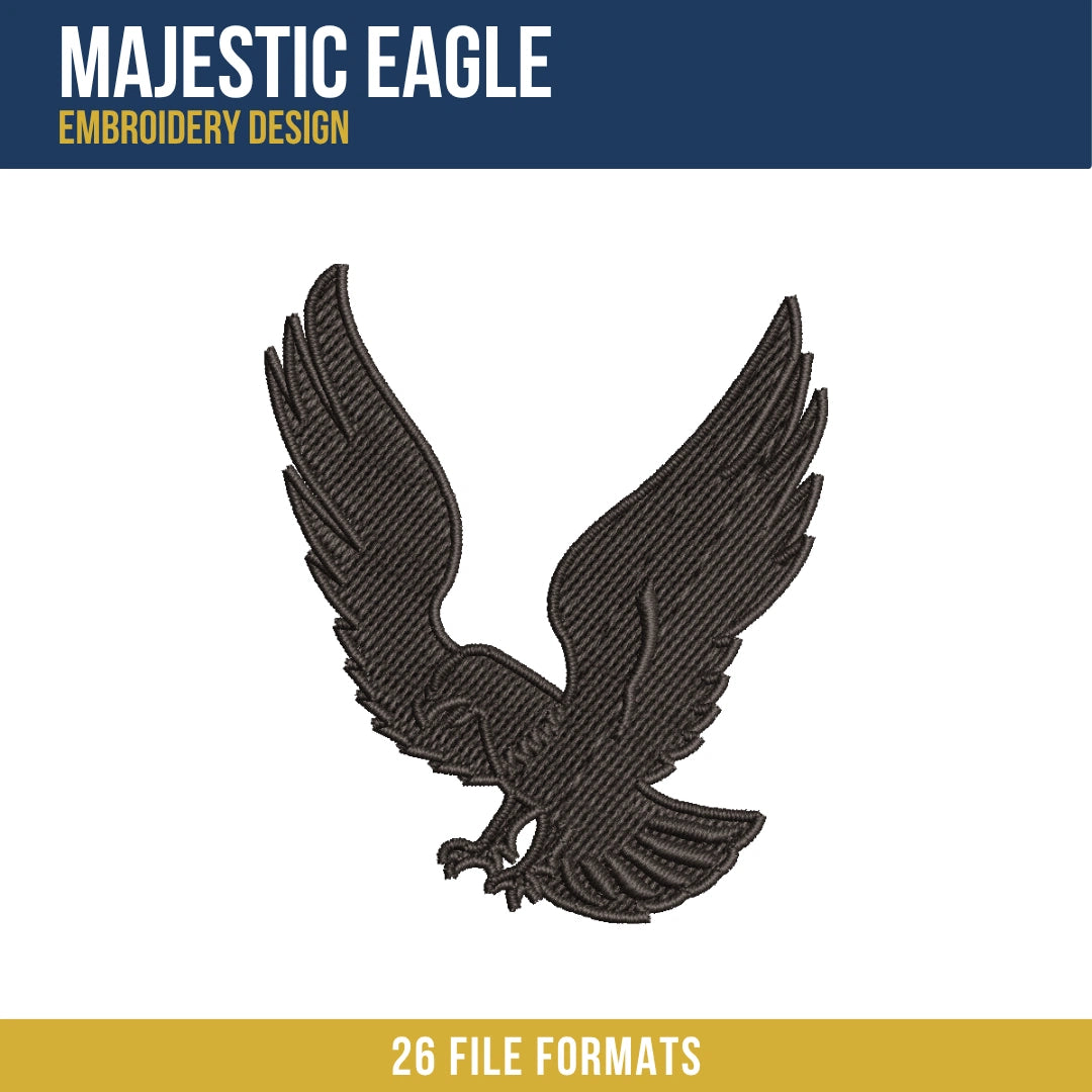 Majestic Eagle Embroidery Design
