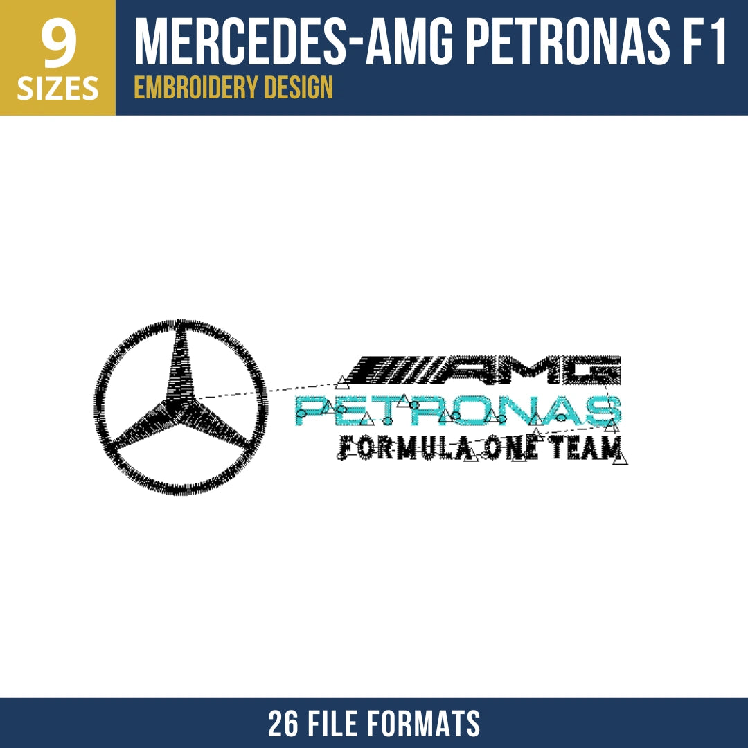 Mercedes-AMG Petronas Formula One Team Embroidery Design