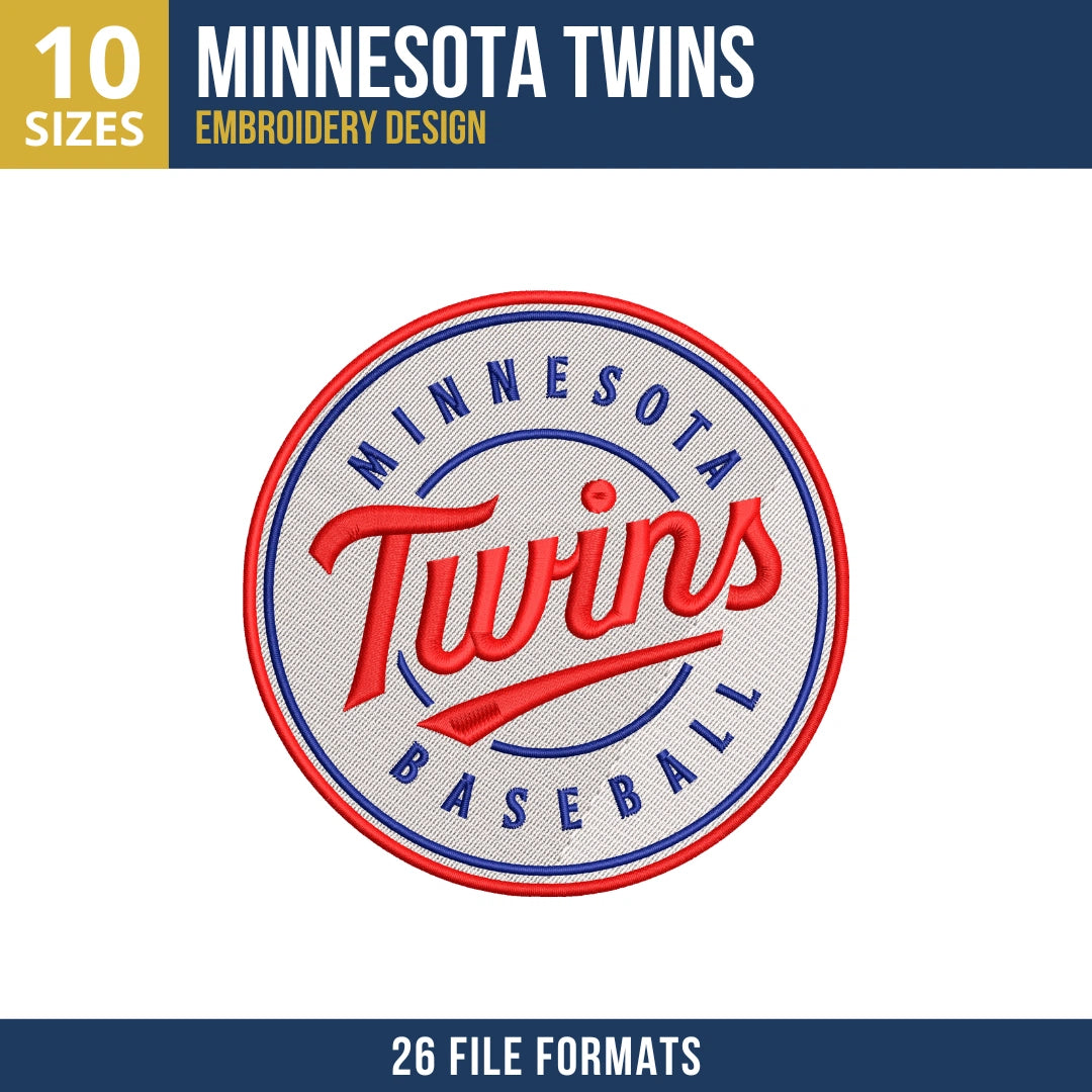 Minnesota Twins Minnesota Baseball Embroidery Design