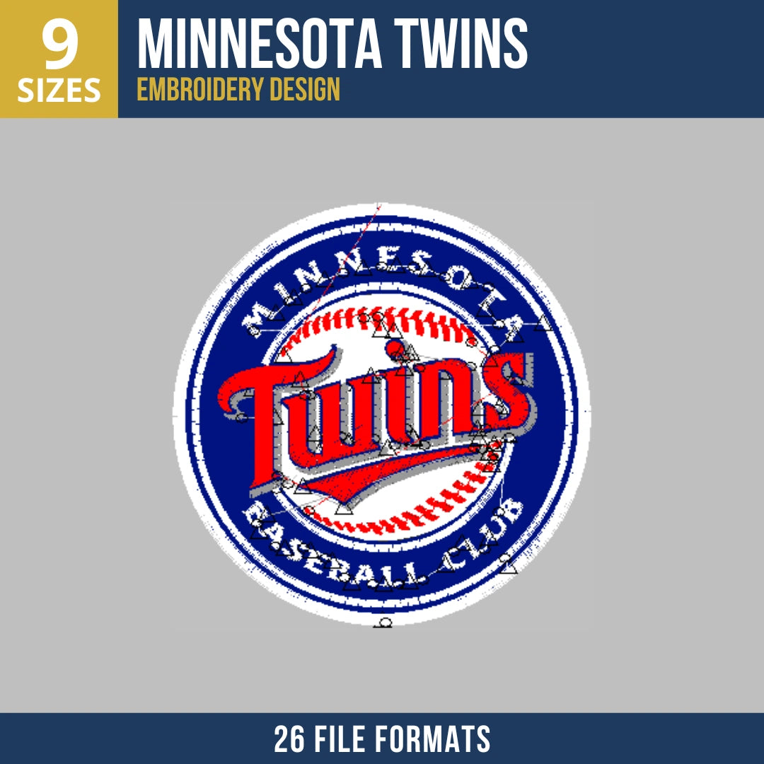 Minnesota Twins Baseball Club Embroidery Design