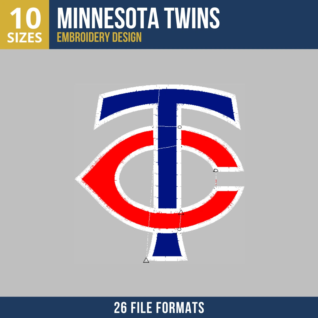 Minnesota Twins TC Logo Embroidery Design