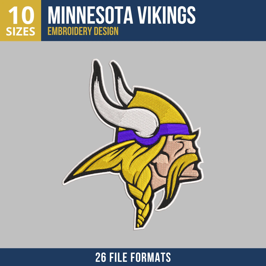 Minnesota Vikings Primary Logo Embroidery Design