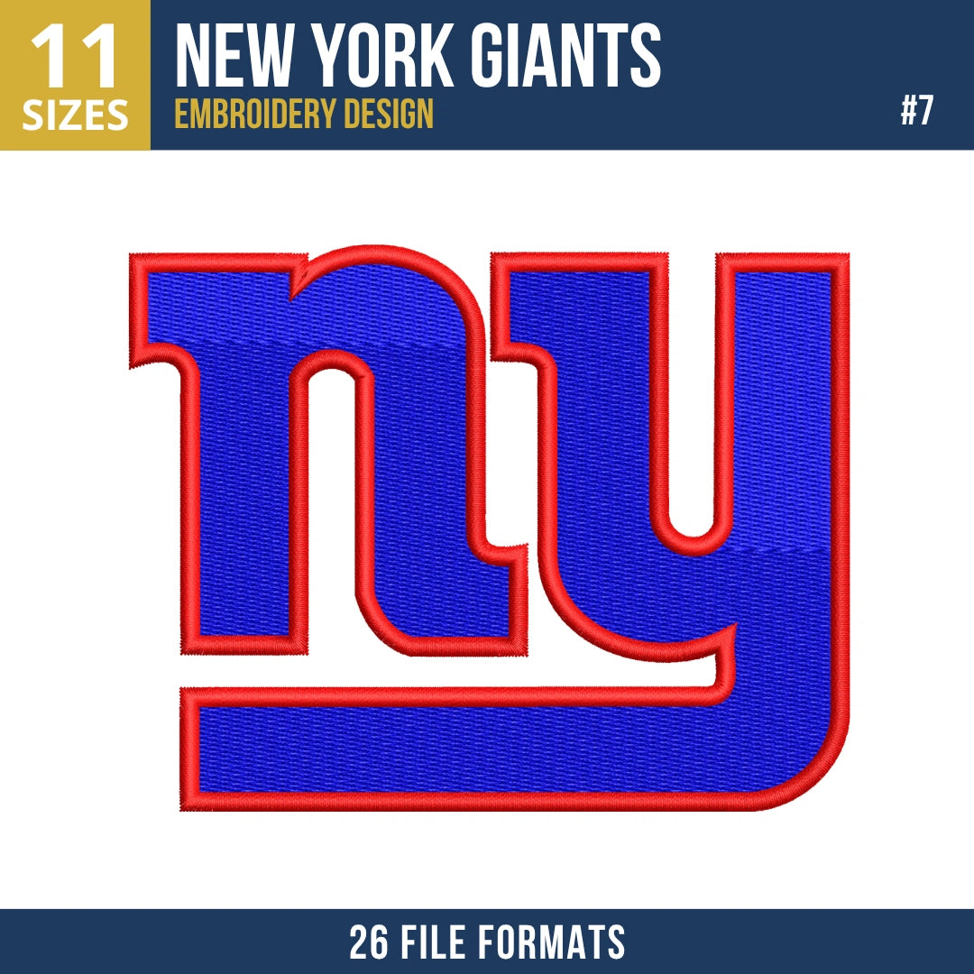 New York Giants Embroidery Bundle | 8 Designs