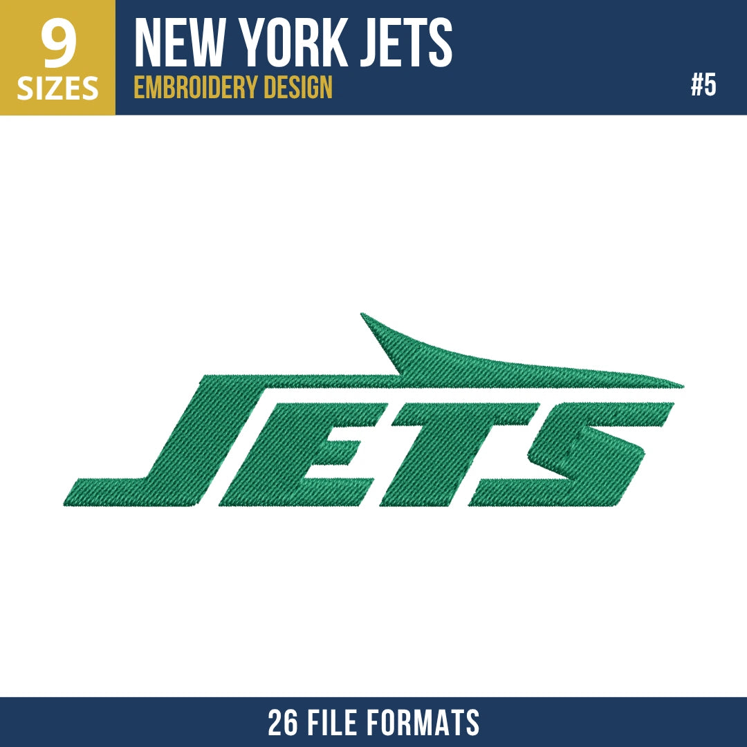New York Jets Embroidery Bundle | 7 Designs