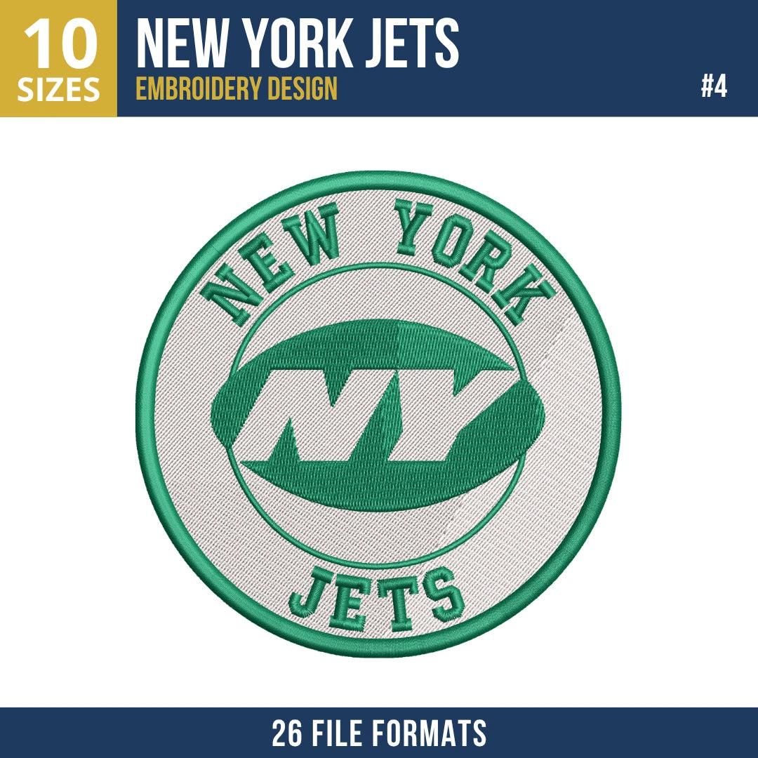 New York Jets Embroidery Bundle | 7 Designs