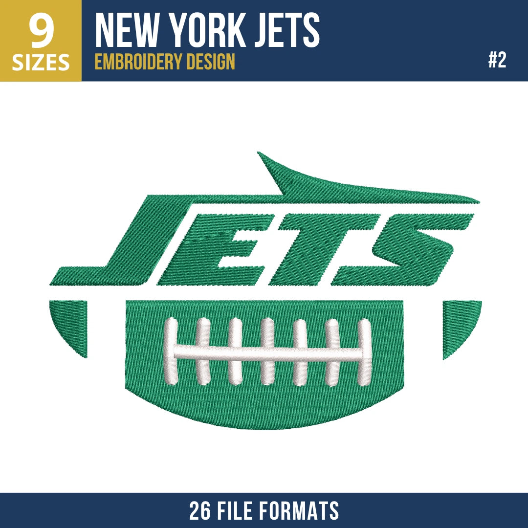 New York Jets Embroidery Bundle | 7 Designs