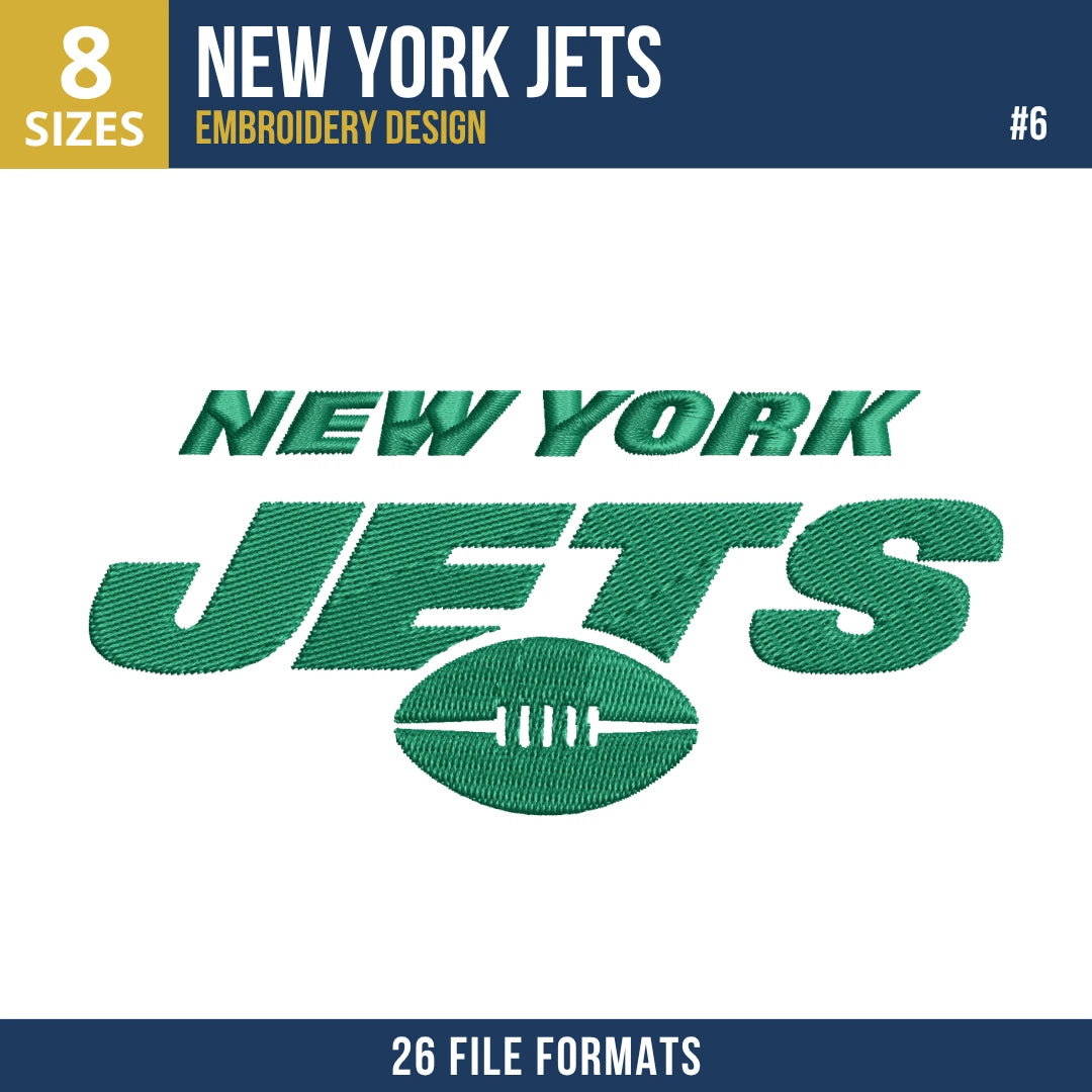 New York Jets Embroidery Bundle | 7 Designs