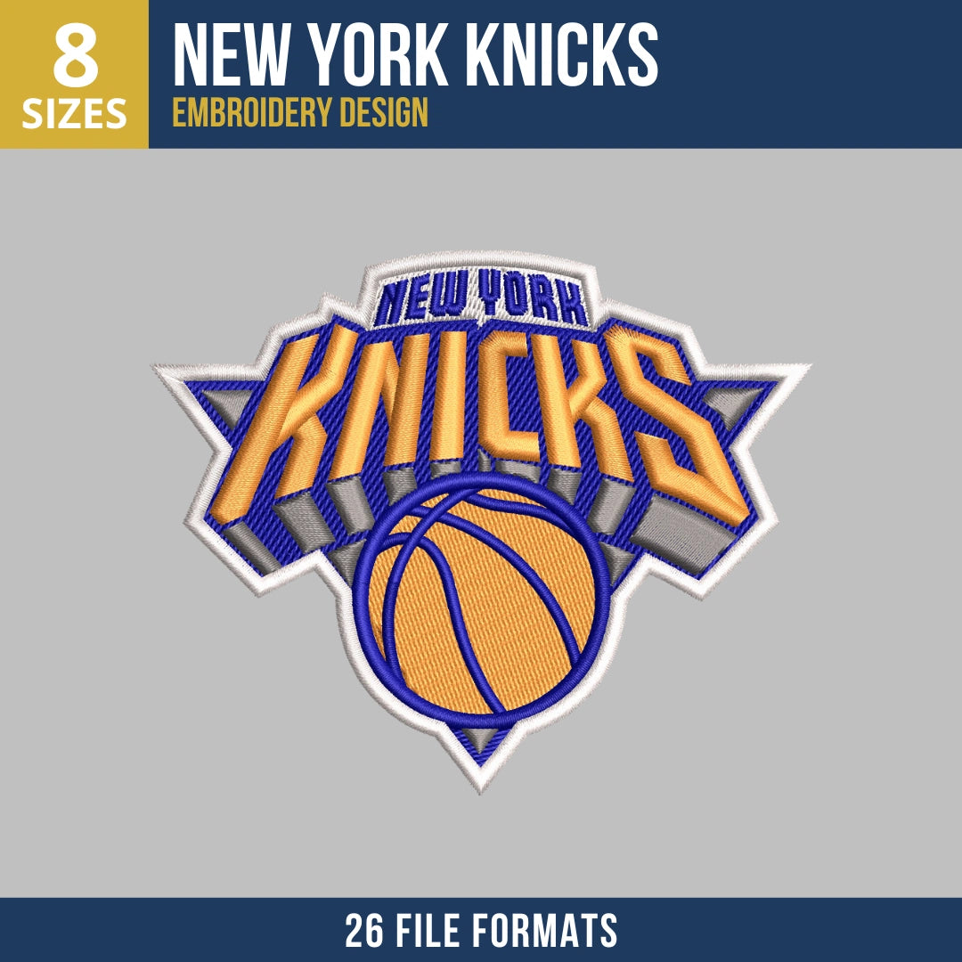 New York Knicks Basketball Logo Embroidery Design