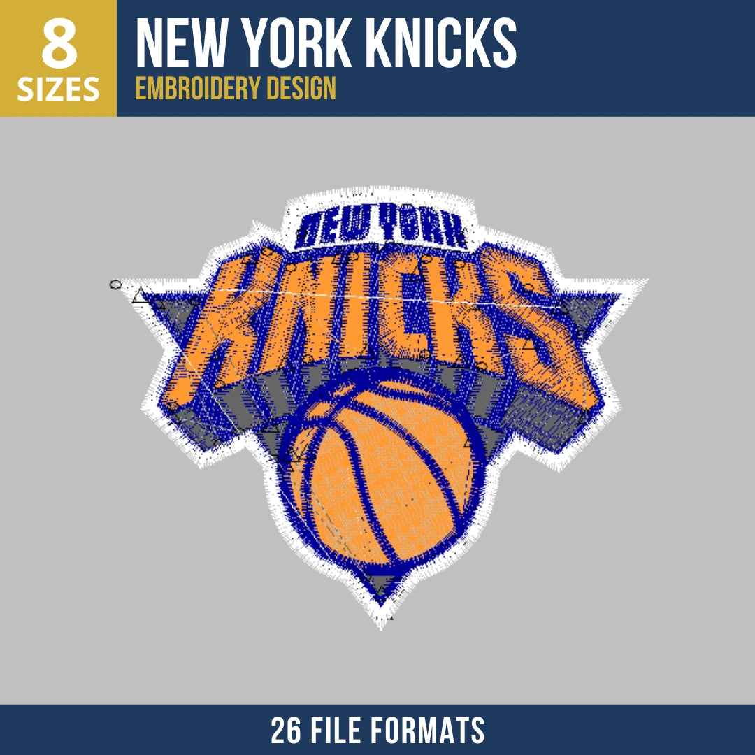 New York Knicks Basketball Logo Embroidery Design