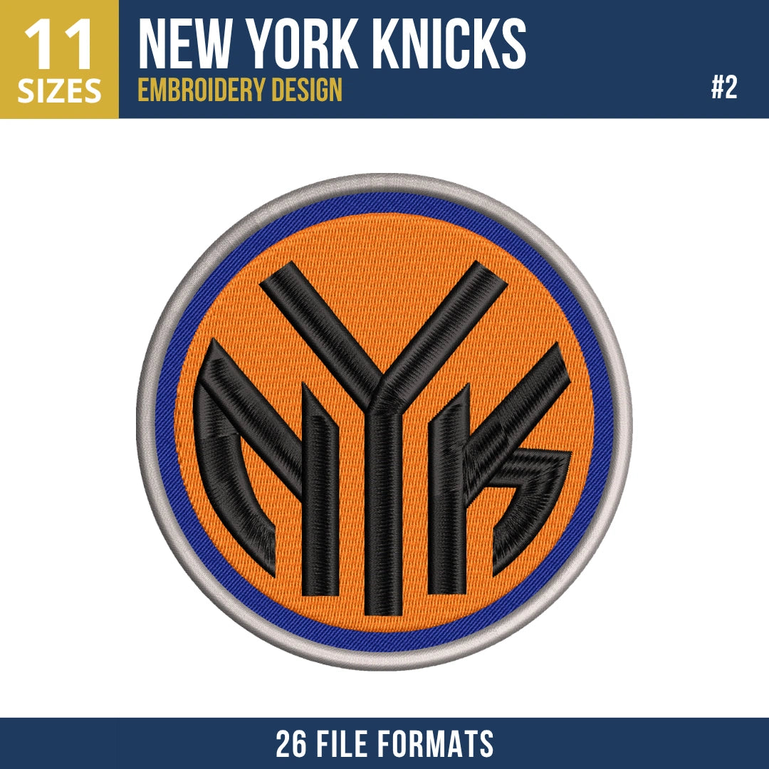 New York Knicks Embroidery Design Bundle | 6 NBA Logo Files