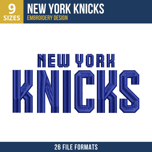 New York Knicks Wordmark Embroidery Design