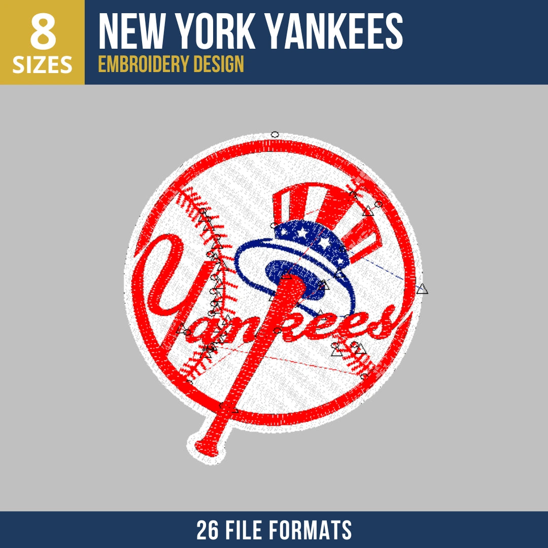 New York Yankees Primary Logo Embroidery Design