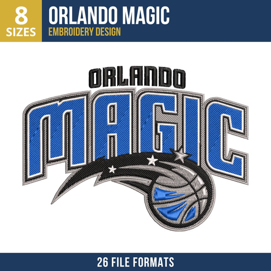 Orlando Magic Comet Basketball Logo Embroidery Design
