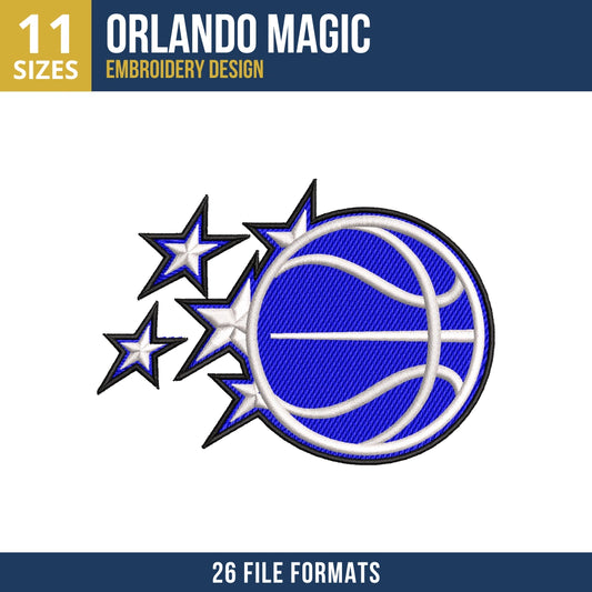 Orlando Magic Basketball Stars Embroidery Design