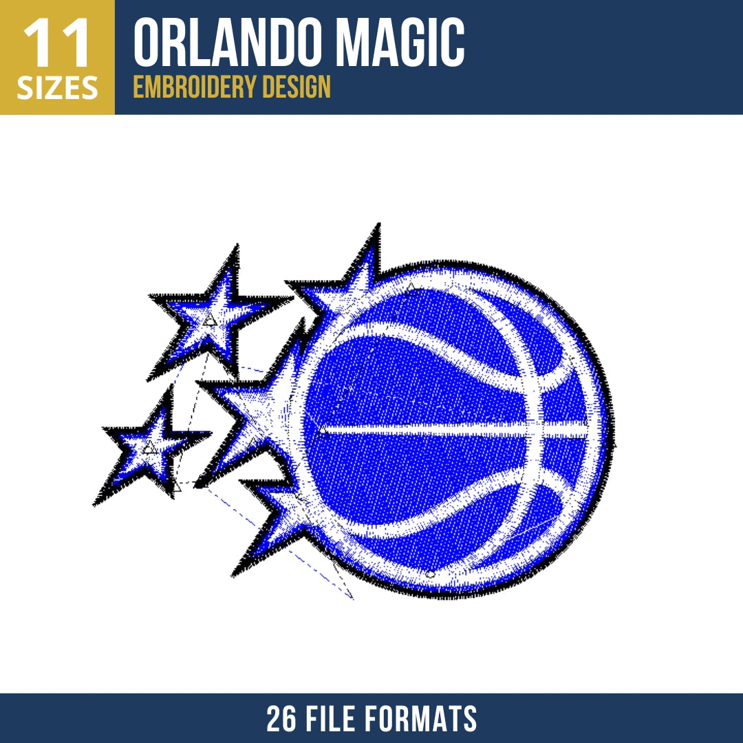 Orlando Magic Basketball Stars Embroidery Design