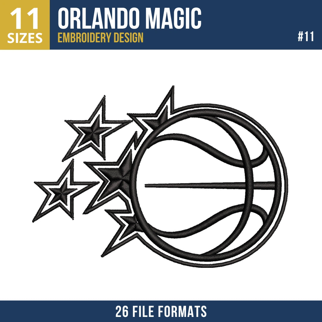 Orlando Magic Embroidery Bundle | 11 Designs