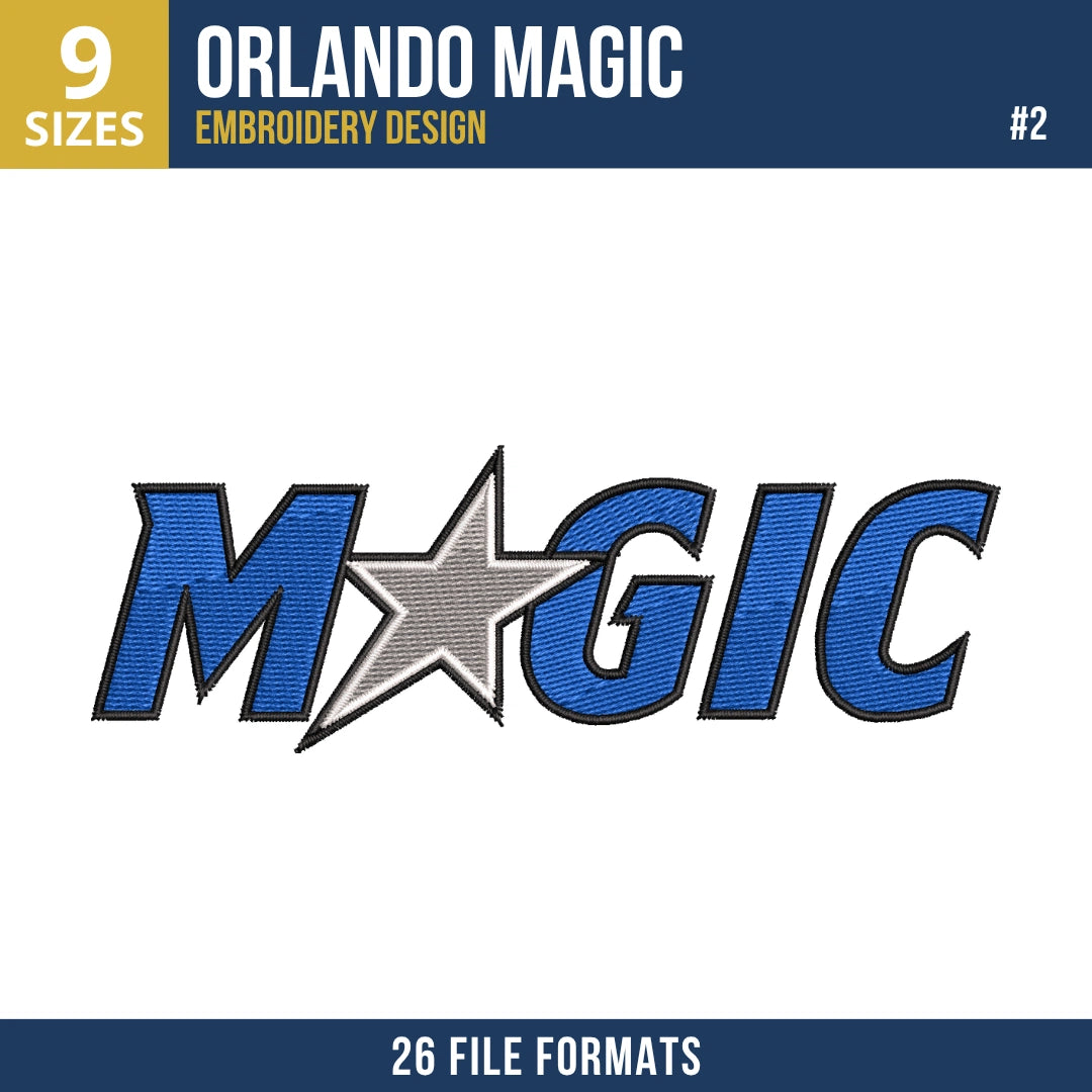 Orlando Magic Embroidery Bundle | 11 Designs