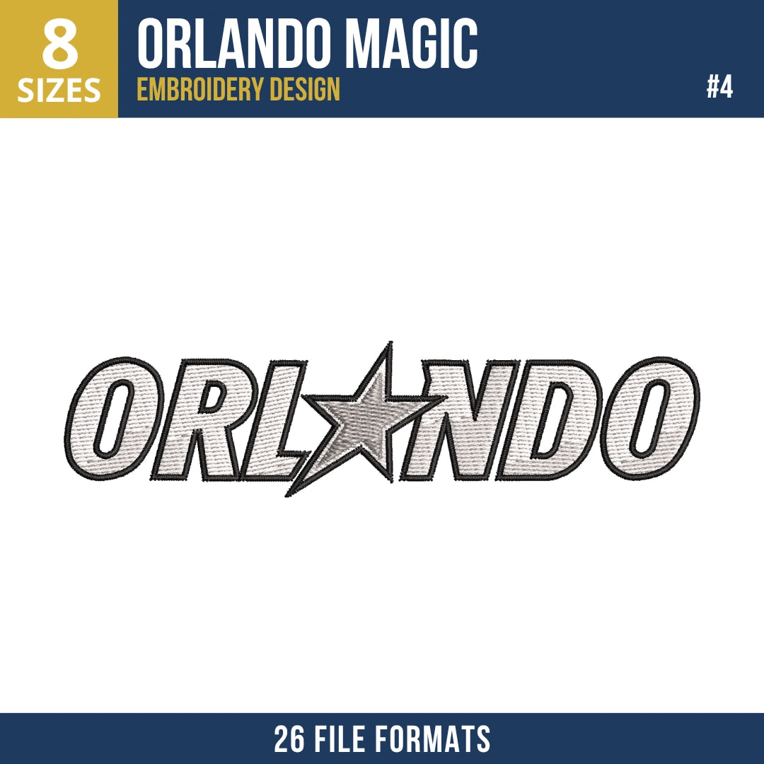 Orlando Magic Embroidery Bundle | 11 Designs