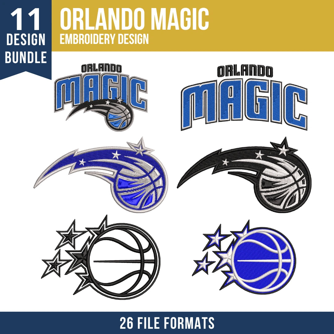 Orlando Magic Embroidery Bundle | 11 Designs