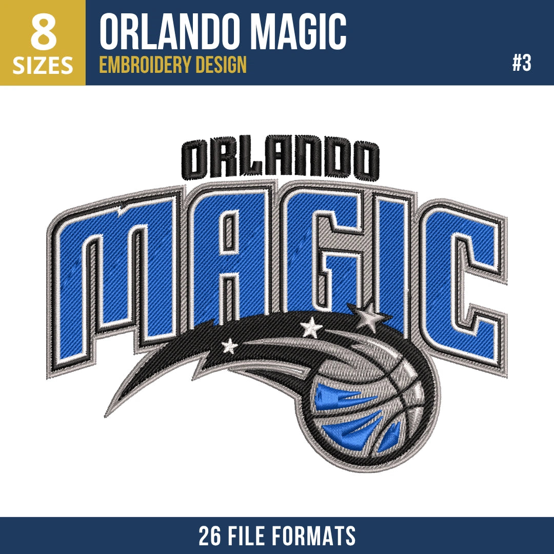 Orlando Magic Embroidery Bundle | 11 Designs