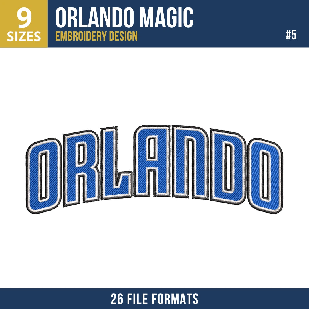 Orlando Magic Embroidery Bundle | 11 Designs