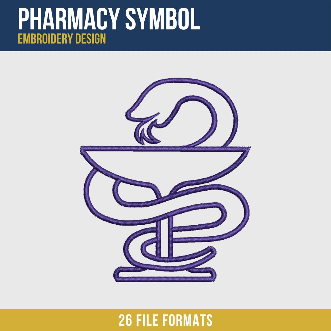 Pharmacy Symbol Embroidery Design