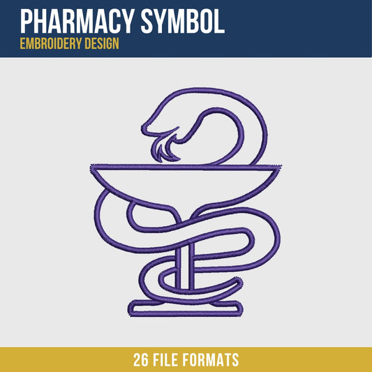 Pharmacy Symbol Embroidery Design