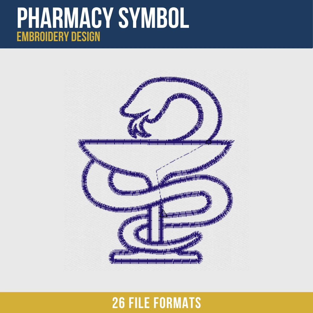 Pharmacy Symbol Embroidery Design