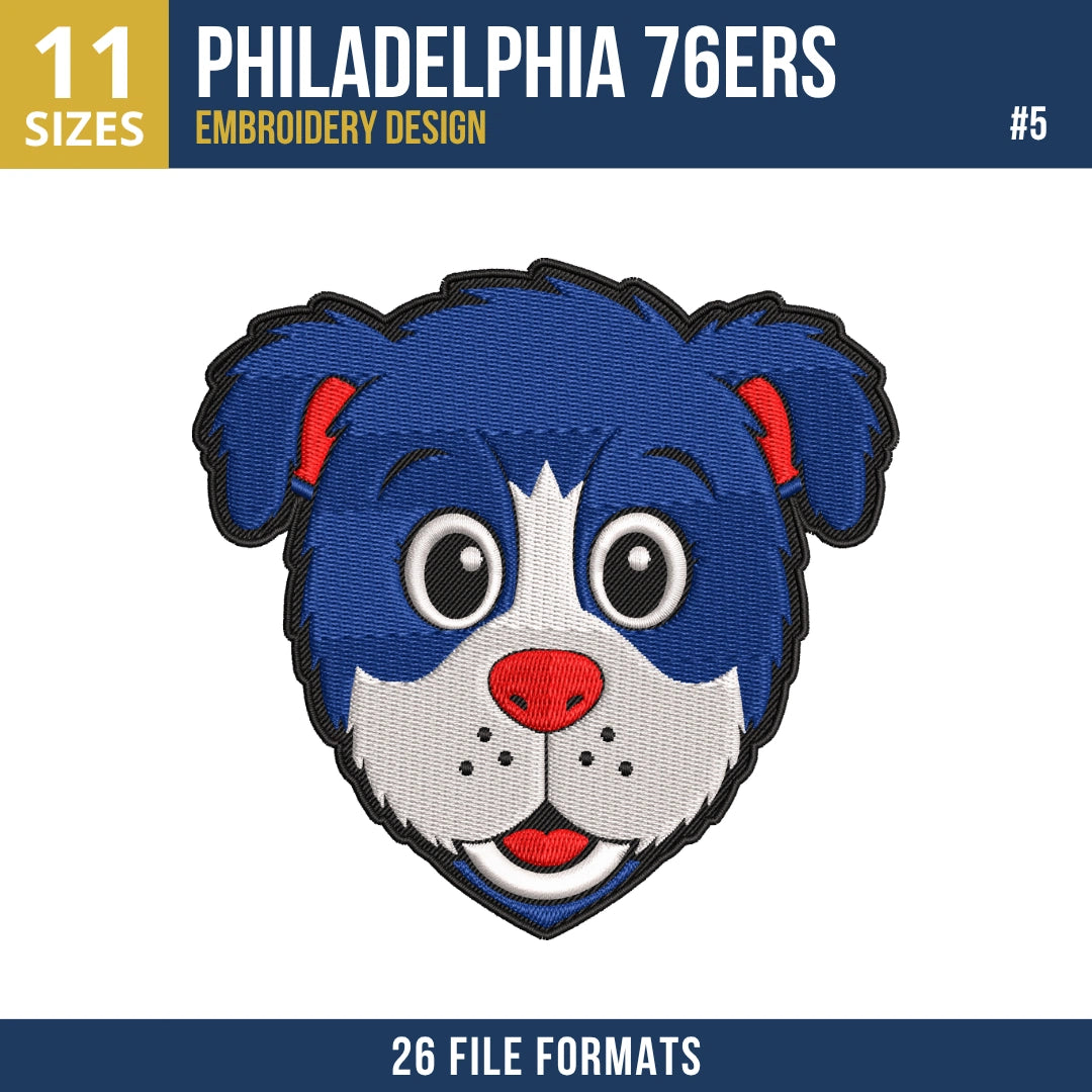 Philadelphia 76ers Embroidery Bundle | 10 Designs