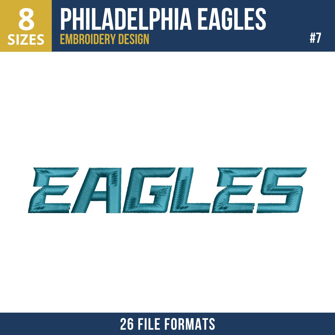 Philadelphia Eagles Embroidery Bundle | 7 Designs