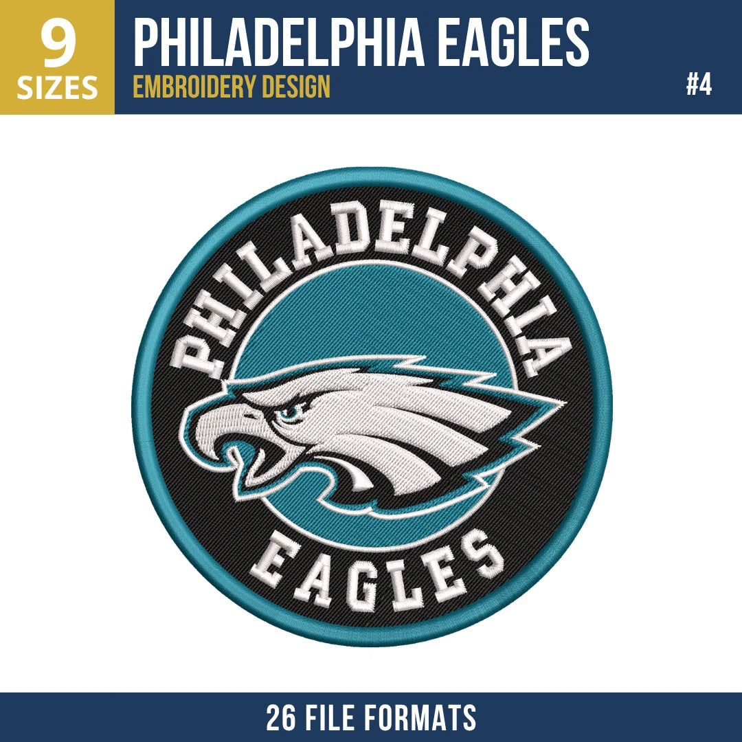 Philadelphia Eagles Embroidery Bundle | 7 Designs