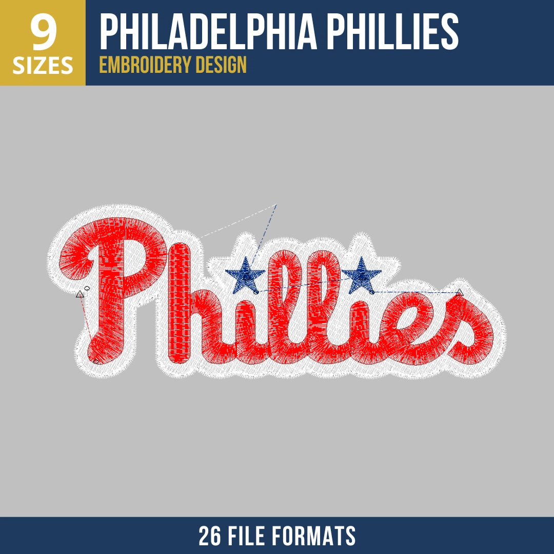 Philadelphia Phillies Wordmark Embroidery Design