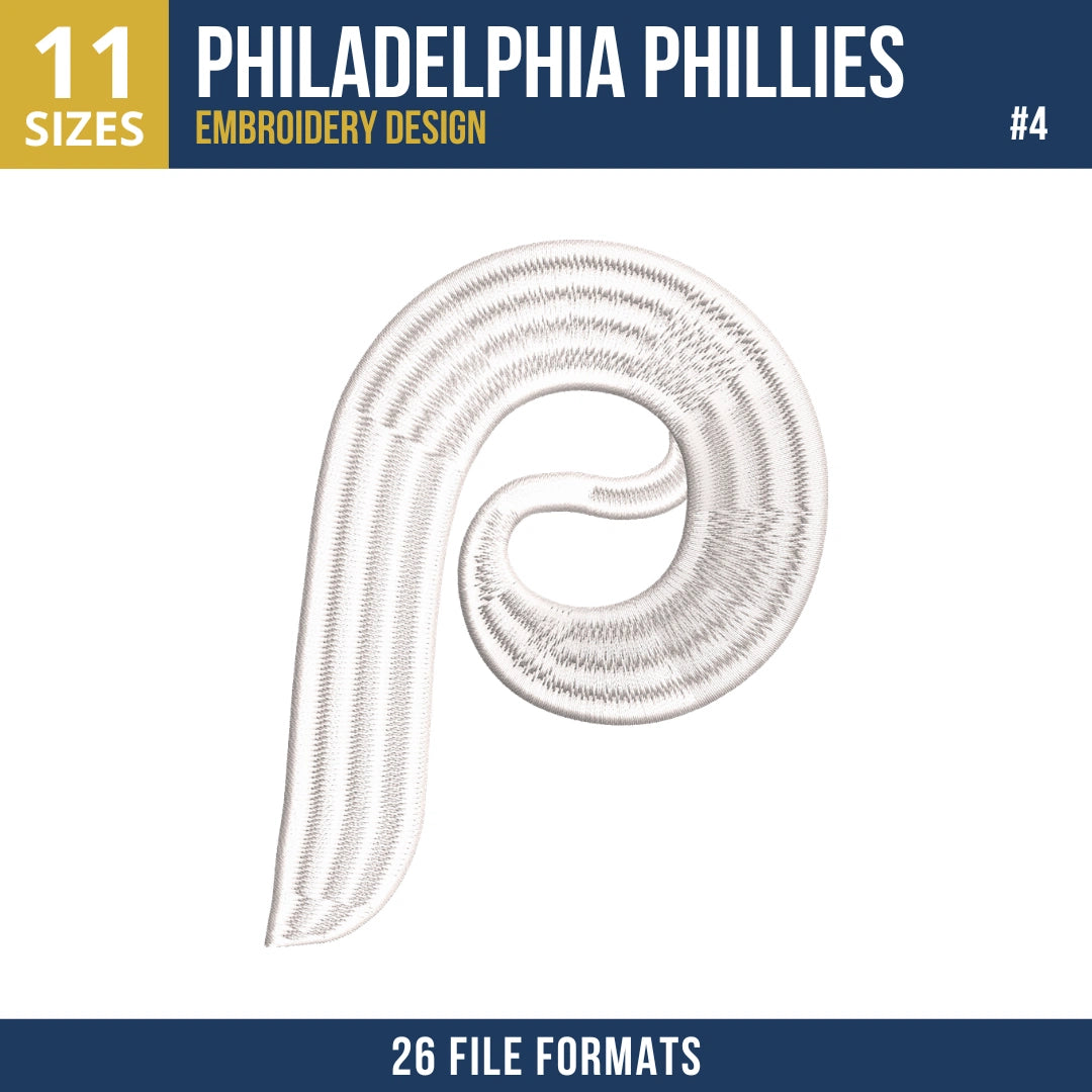 Philadelphia Phillies Embroidery Bundle – 7 Designs, 26 Formats